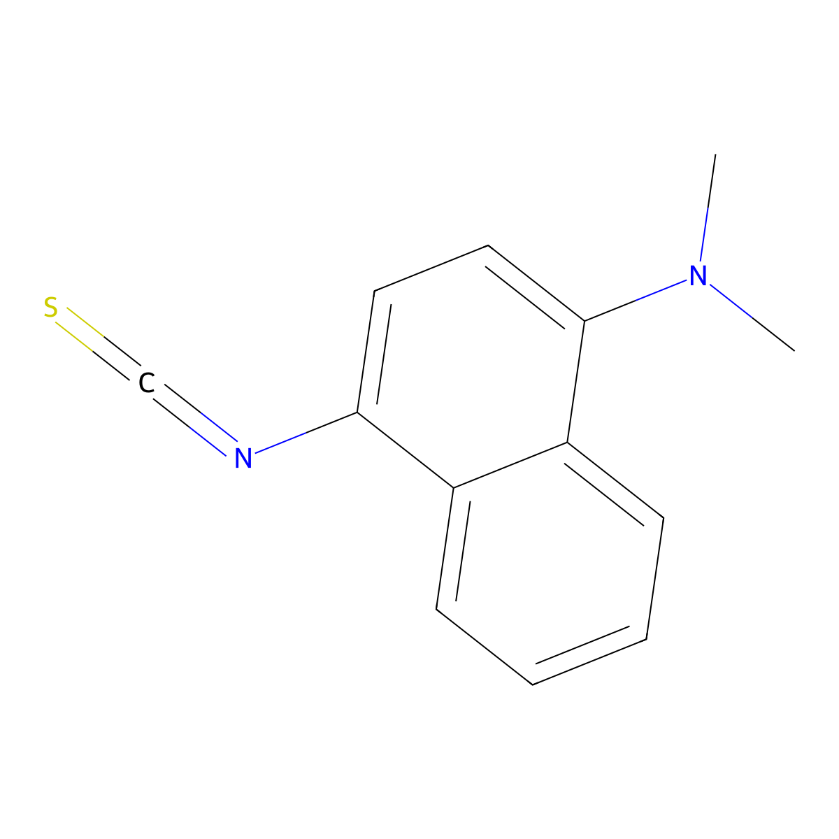 4-Isothiocyanato-N,N-dimethyl-1-naphthalenamine molecular structure, CAS 29711-79-3