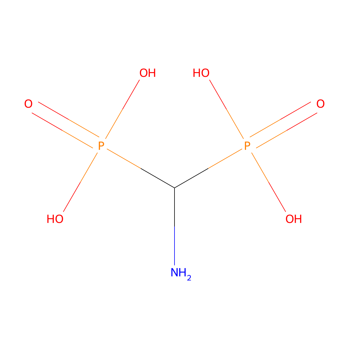 Aminomethylenebisphosphonic acid molecular structure, CAS 29712-28-5