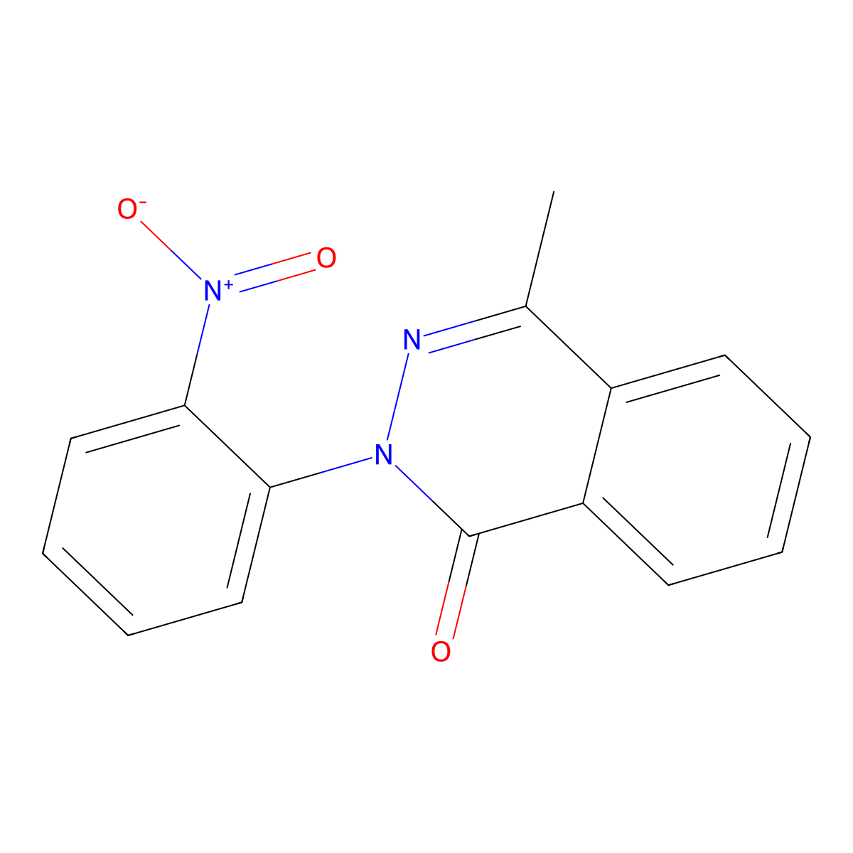 4-Methyl-2-(2-nitrophenyl)phthalazin-1-one molecular structure, CAS 297132-10-6