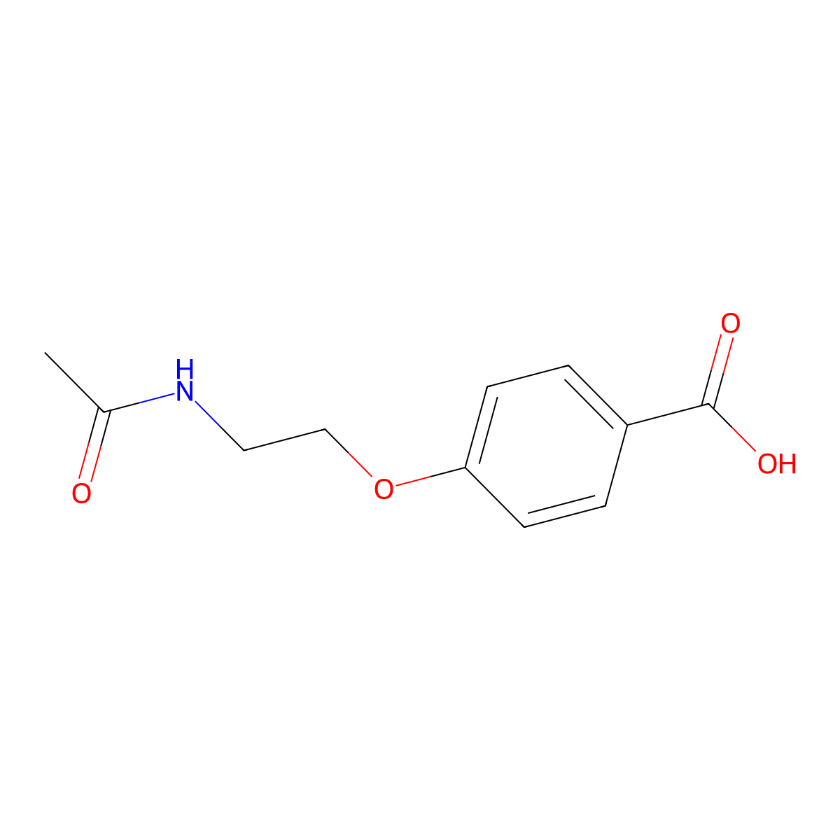 4-[2-(Acetylamino)ethoxy]benzoic acid molecular structure, CAS 297137-62-3
