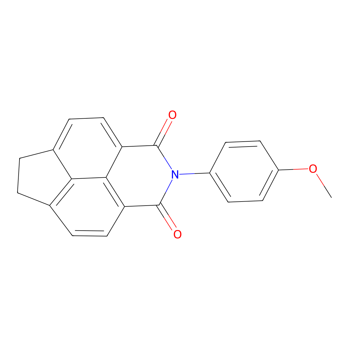 2-(4-methoxyphenyl)-6,7-dihydro-1H-indeno[6,7,1-def]isoquinoline-1,3(2H)-dione molecular structure, CAS 297137-67-8