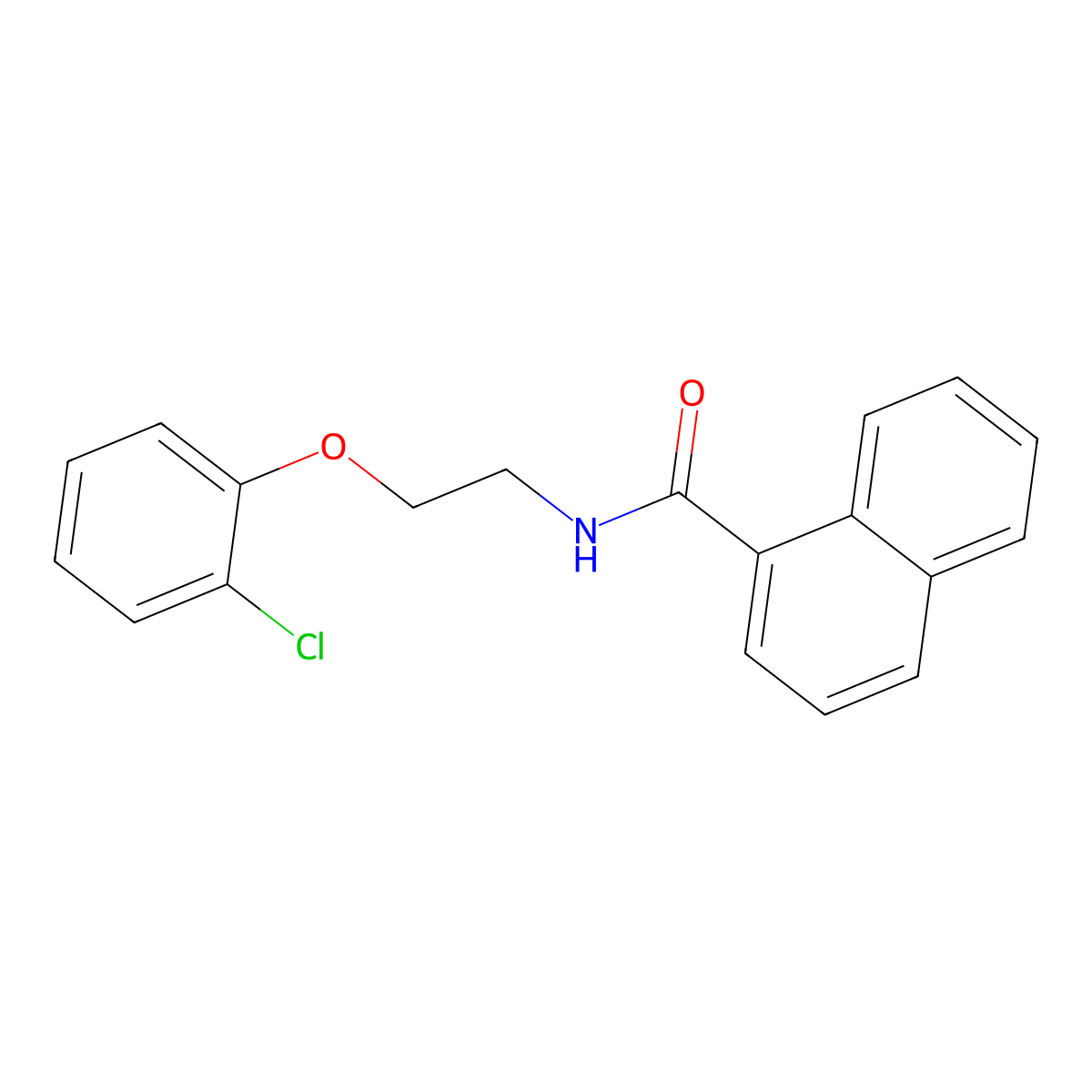 N-[2-(2-chlorophenoxy)ethyl]naphthalene-1-carboxamide molecular structure, CAS 297137-92-9