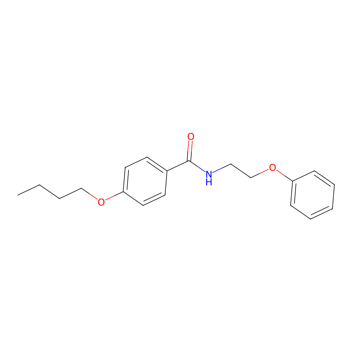 4-butoxy-N-(2-phenoxyethyl)benzamide molecular structure, CAS 297137-98-5