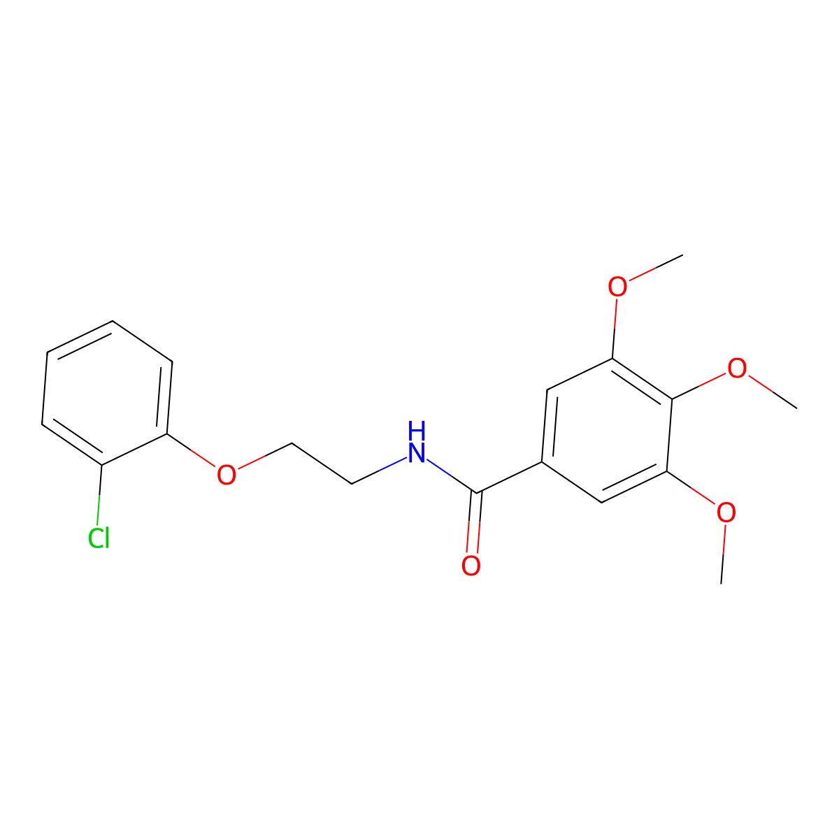 N-[2-(2-chlorophenoxy)ethyl]-3,4,5-trimethoxybenzamide molecular structure, CAS 297138-00-2