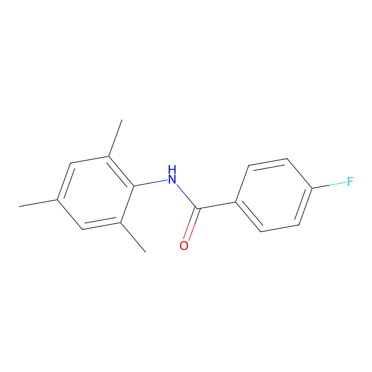 4-fluoro-N-mesitylbenzamide molecular structure, CAS 297138-58-0