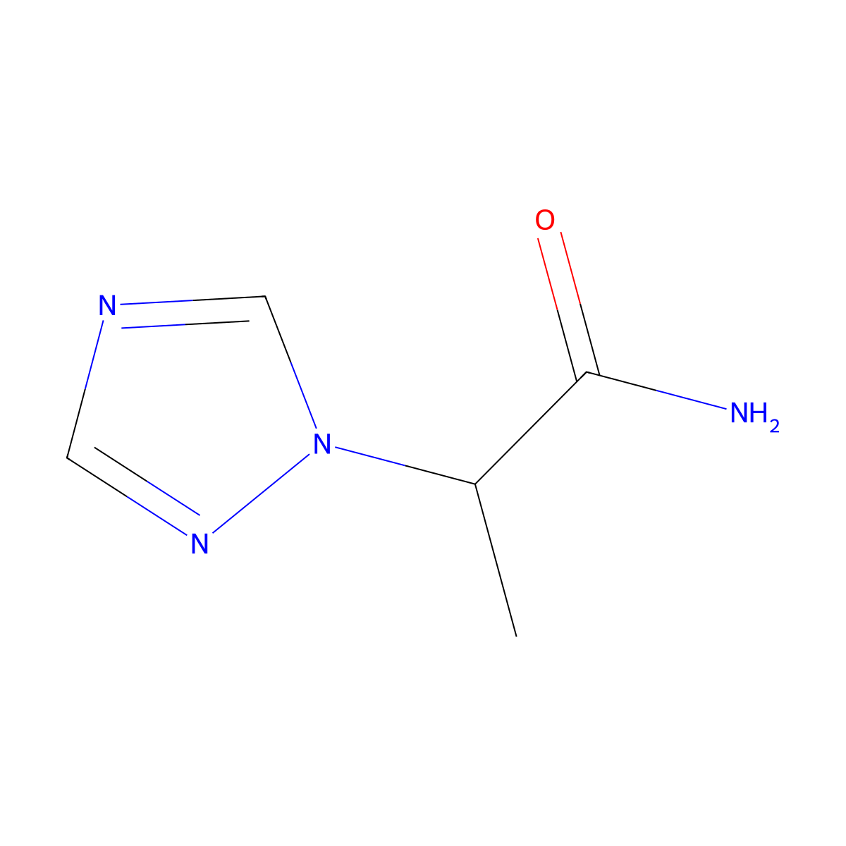 2-(1H-1,2,4-triazol-1-yl)propanamide molecular structure, CAS 297138-61-5