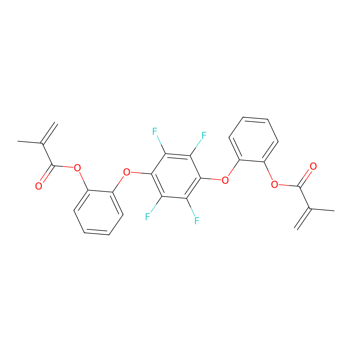 2-{2,3,5,6-Tetrafluoro-4-[2-(methacryloyloxy)phenoxy]phenoxy}phenyl 2-methylacrylate molecular structure, CAS 297139-46-9