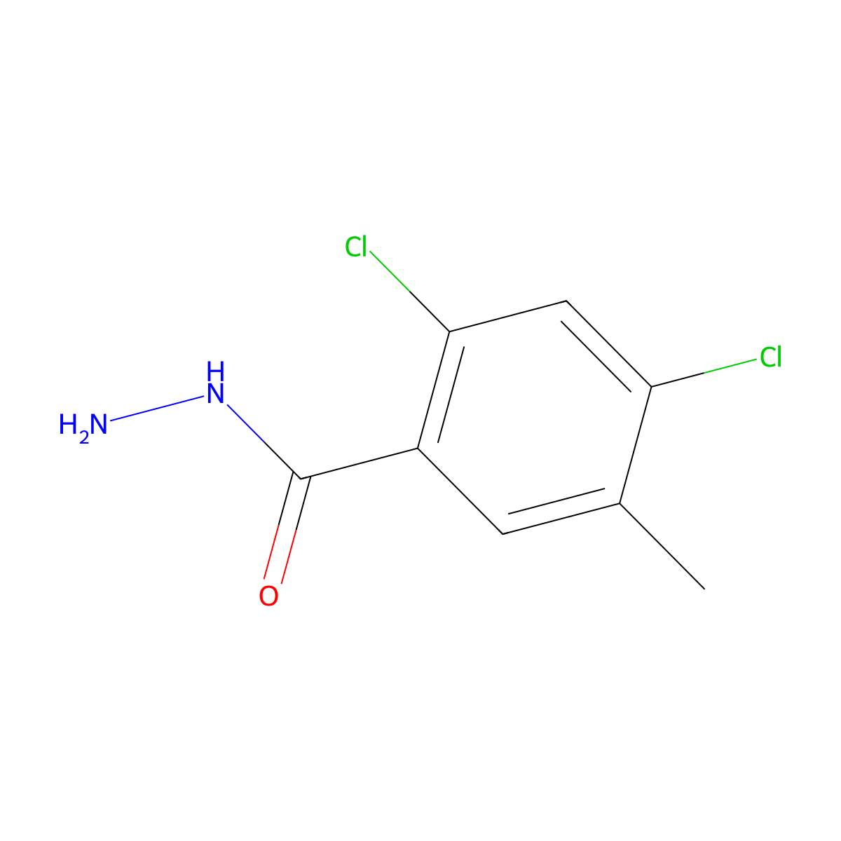 2,4-Dichloro-5-methylbenzohydrazide molecular structure, CAS 297139-67-4