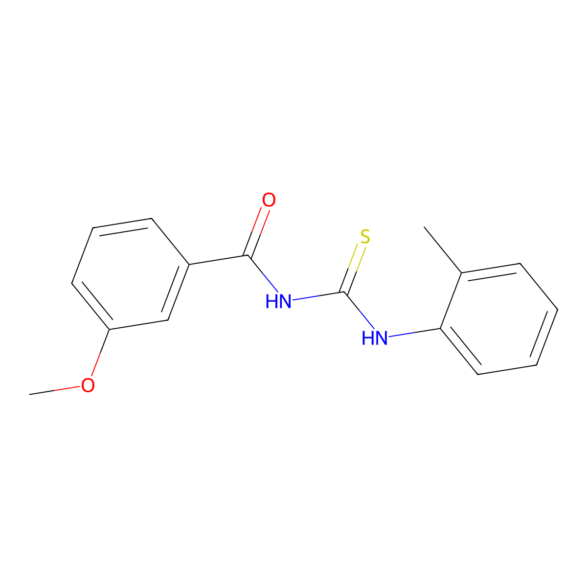 3-methoxy-N-[(2-methylphenyl)carbamothioyl]benzamide molecular structure, CAS 297140-49-9