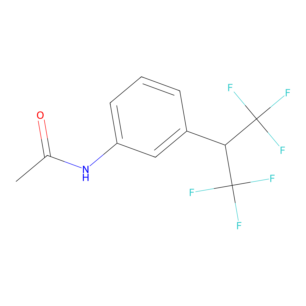 N-(3-(1,1,1,3,3,3-hexafluoropropan-2-yl)phenyl)acetamide molecular structure, CAS 297140-58-0