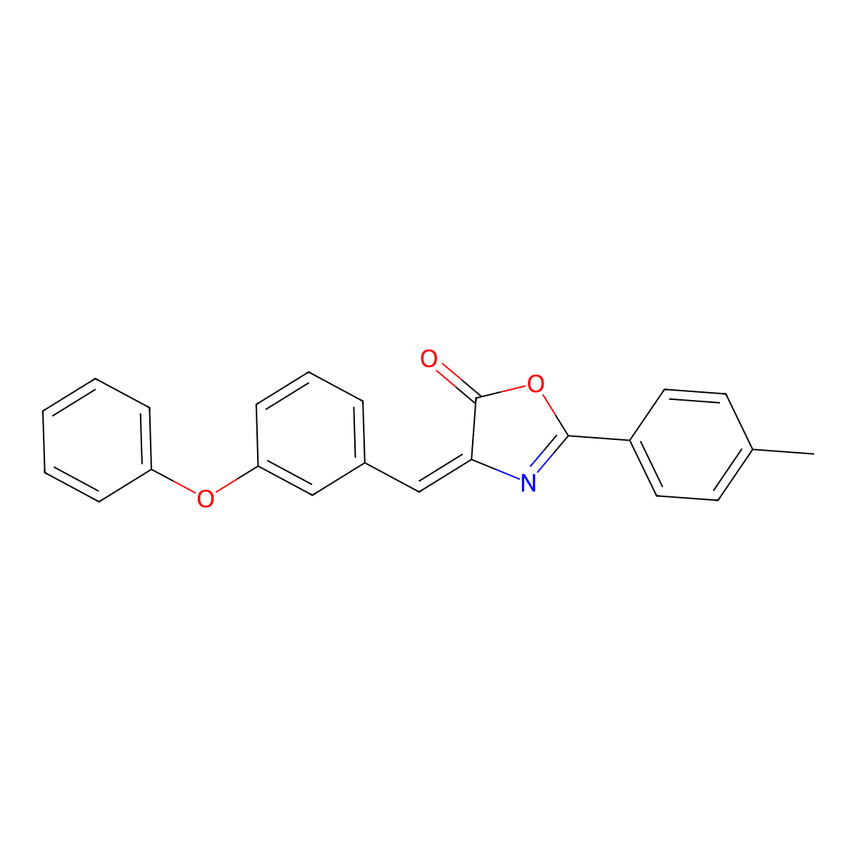 2-(4-Methylphenyl)-4-[(3-phenoxyphenyl)methylene]-5(4H)-oxazolone molecular structure, CAS 297142-53-1