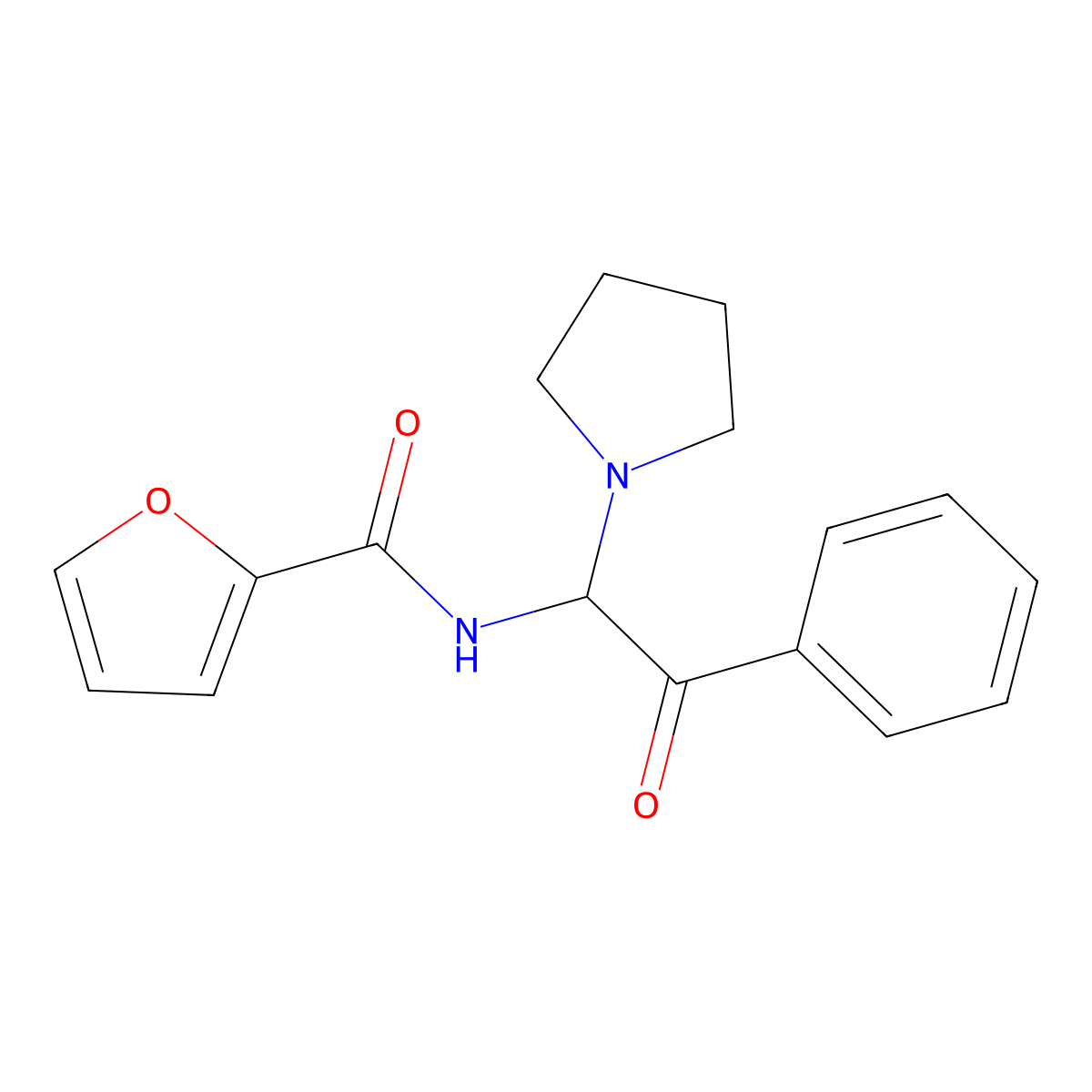 N-(2-oxo-2-phenyl-1-(pyrrolidin-1-yl)ethyl)furan-2-carboxamide molecular structure, CAS 297147-83-2