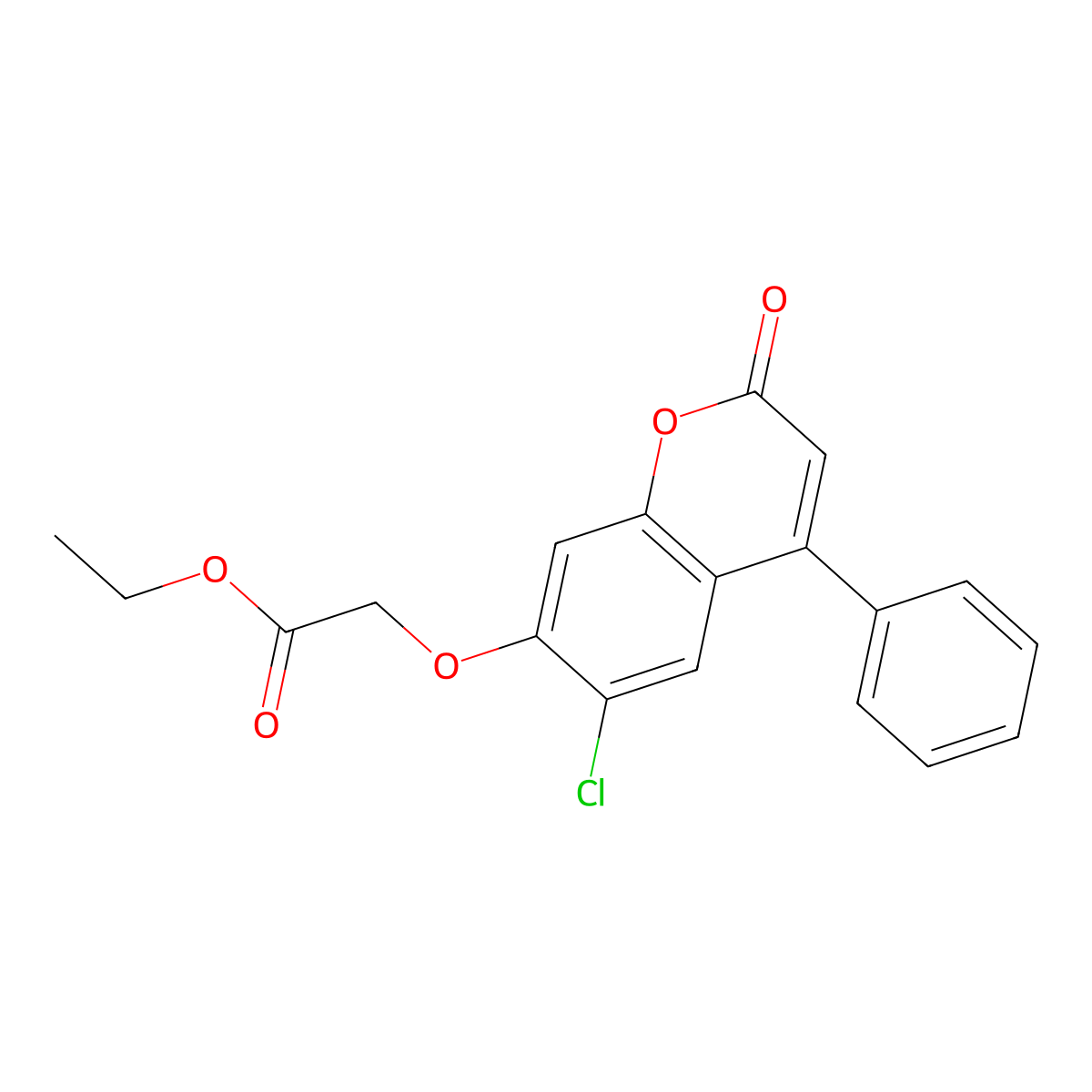 Ethyl 2-(6-chloro-2-oxo-4-phenylchromen-7-yl)oxyacetate molecular structure, CAS 297147-97-8