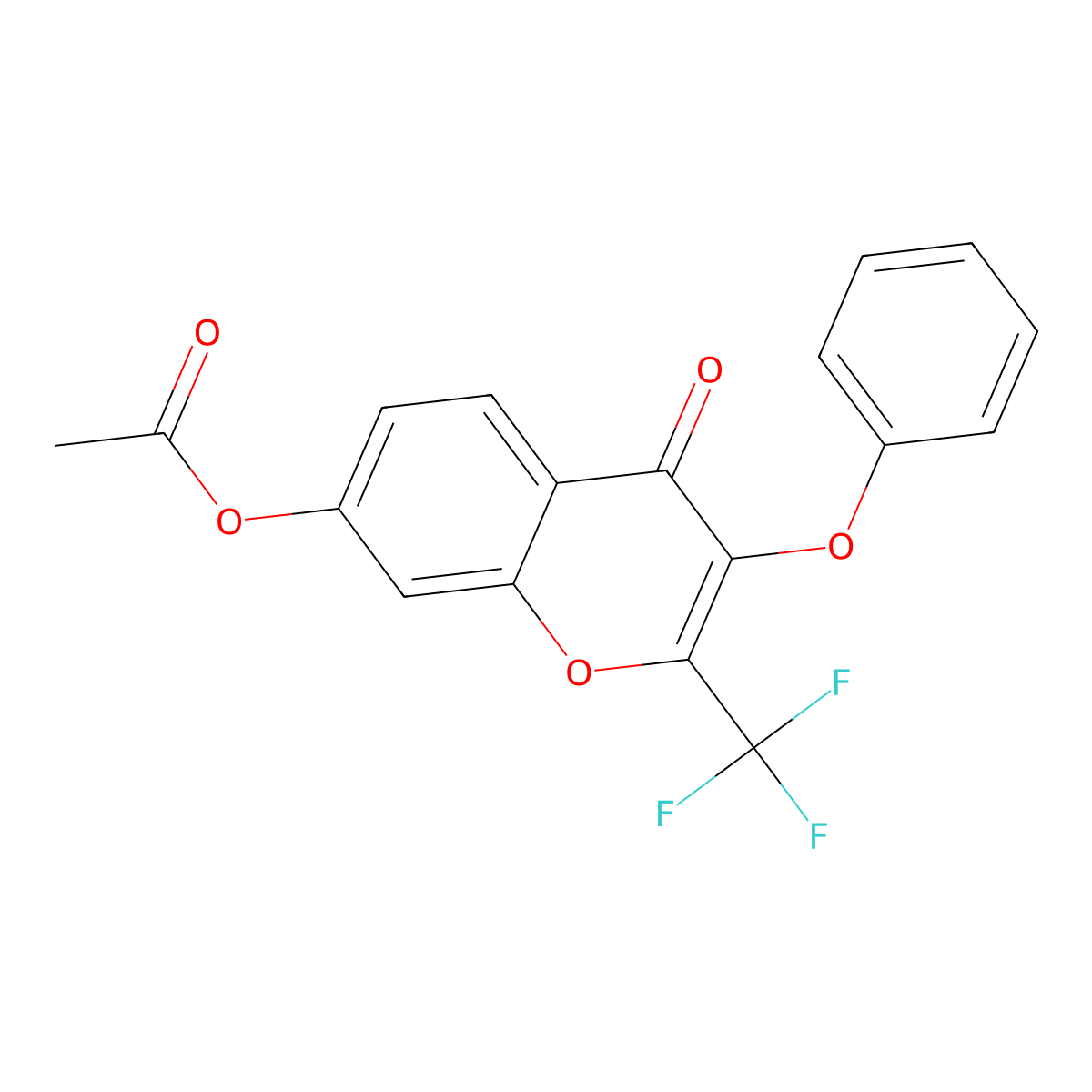 4-oxo-3-phenoxy-2-(trifluoromethyl)-4H-chromen-7-yl acetate molecular structure, CAS 297148-34-6