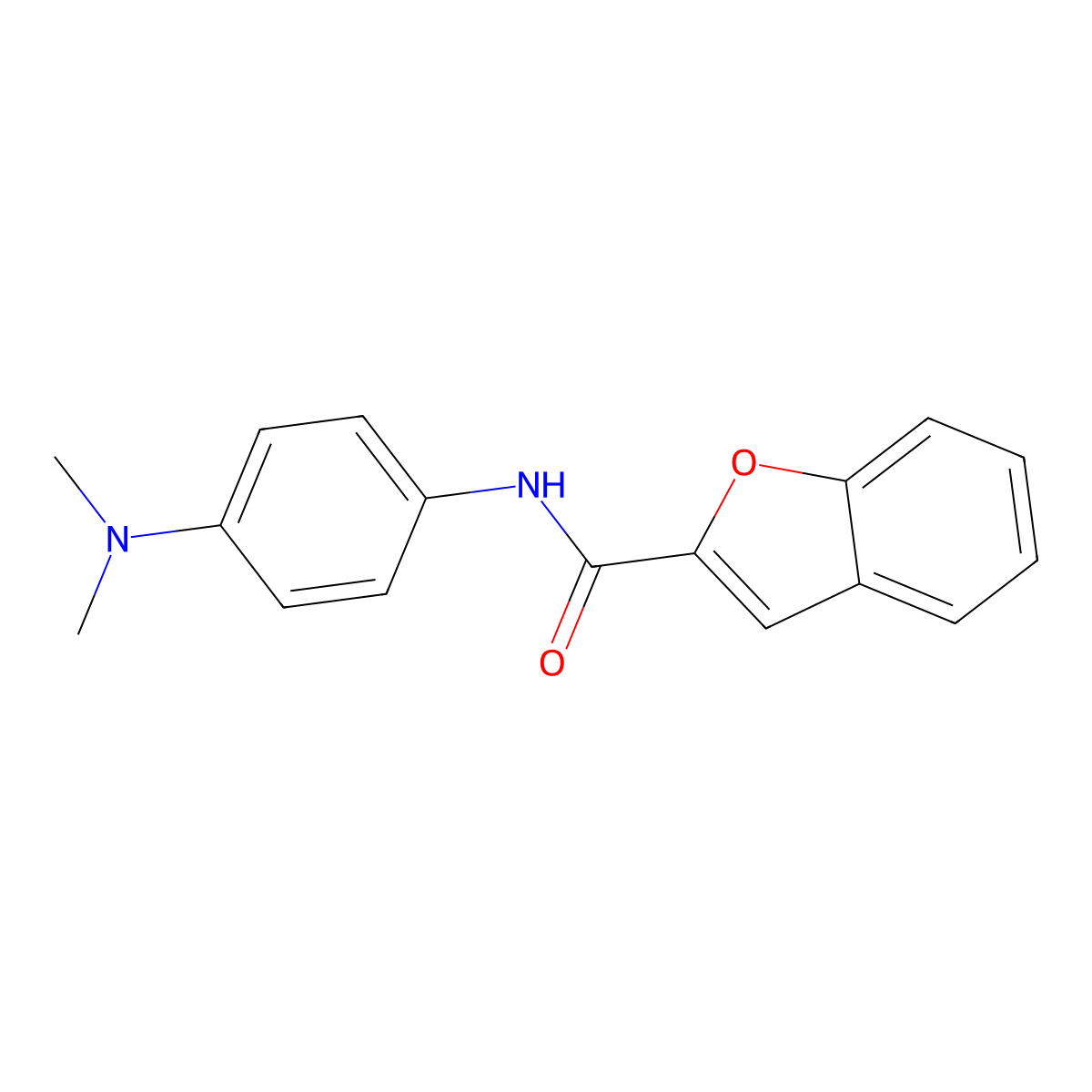 N-[4-(dimethylamino)phenyl]-1-benzofuran-2-carboxamide molecular structure, CAS 297148-39-1