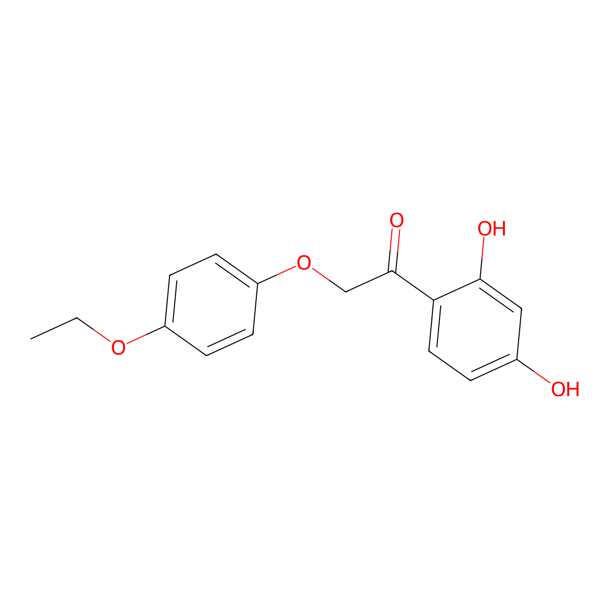1-(2,4-Dihydroxyphenyl)-2-(4-ethoxyphenoxy)ethanone molecular structure, CAS 297148-53-9