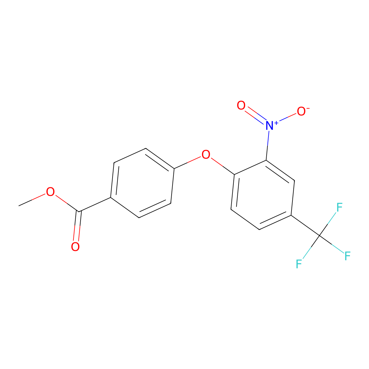 Methyl 4-(2-Nitro-4-(trifluoromethyl)phenoxy)benzoate molecular structure, CAS 297148-99-3