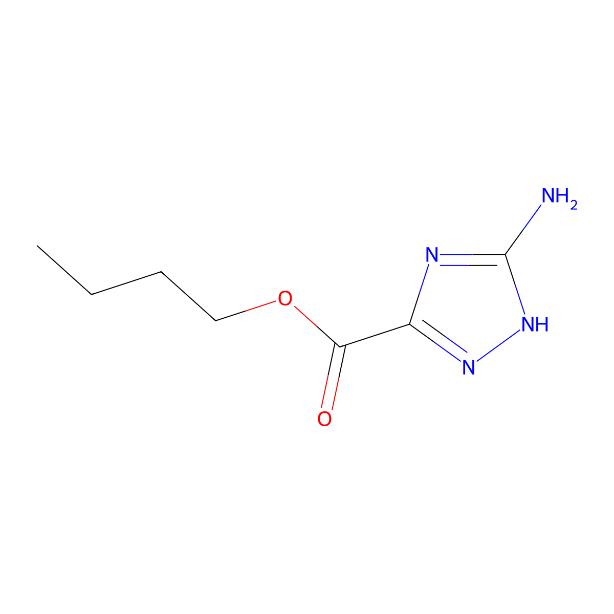 butyl 3-amino-1H-1,2,4-triazole-5-carboxylate molecular structure, CAS 297149-37-2