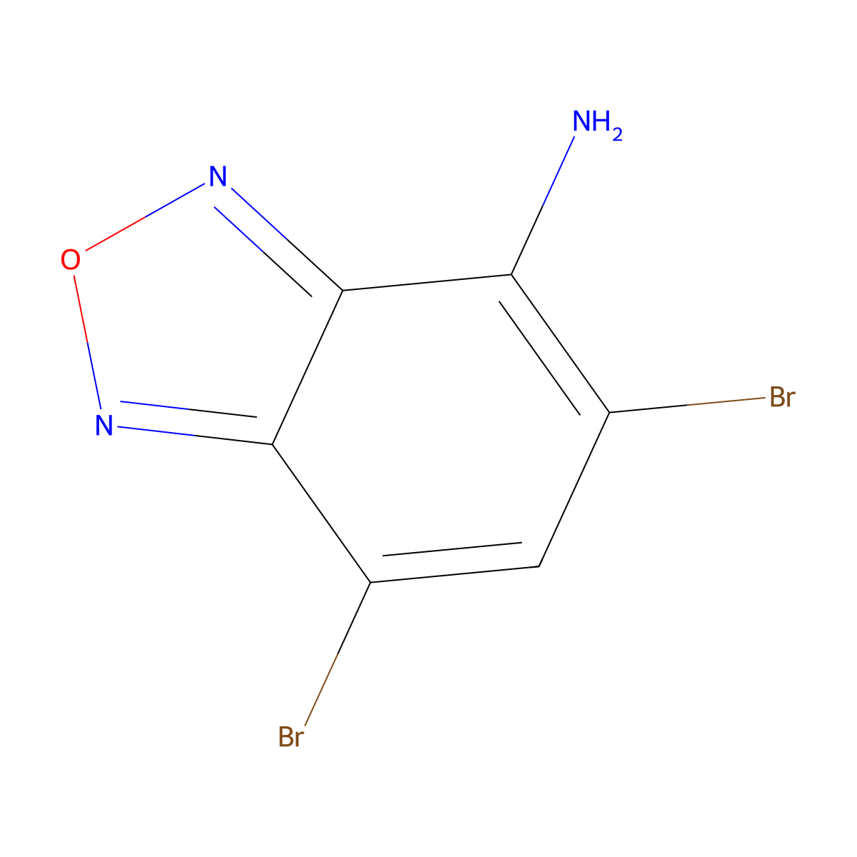 5,7-Dibromo-2,1,3-benzoxadiazol-4-amine molecular structure, CAS 297149-43-0