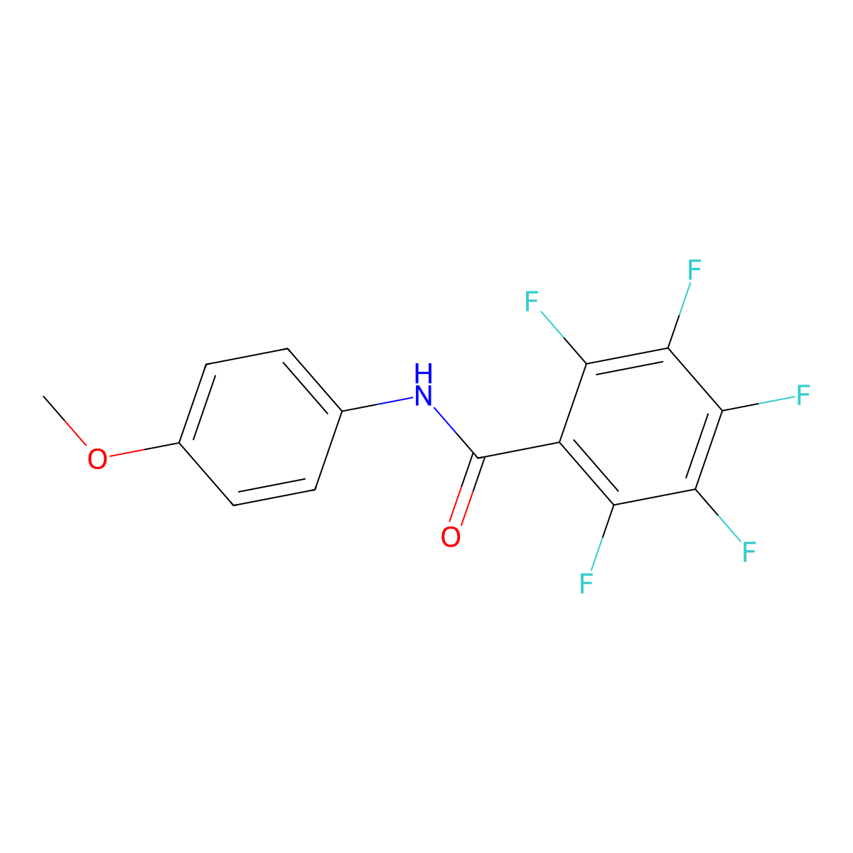 2,3,4,5,6-Pentafluoro-N-(4-methoxyphenyl)benzamide molecular structure, CAS 297149-72-5