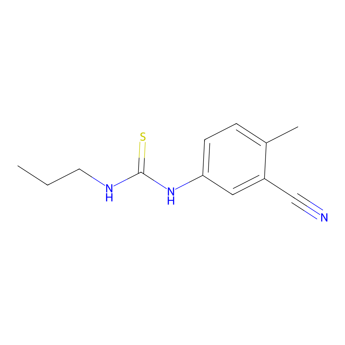 1-(3-Cyano-4-methylphenyl)-3-propylthiourea molecular structure, CAS 297149-91-8