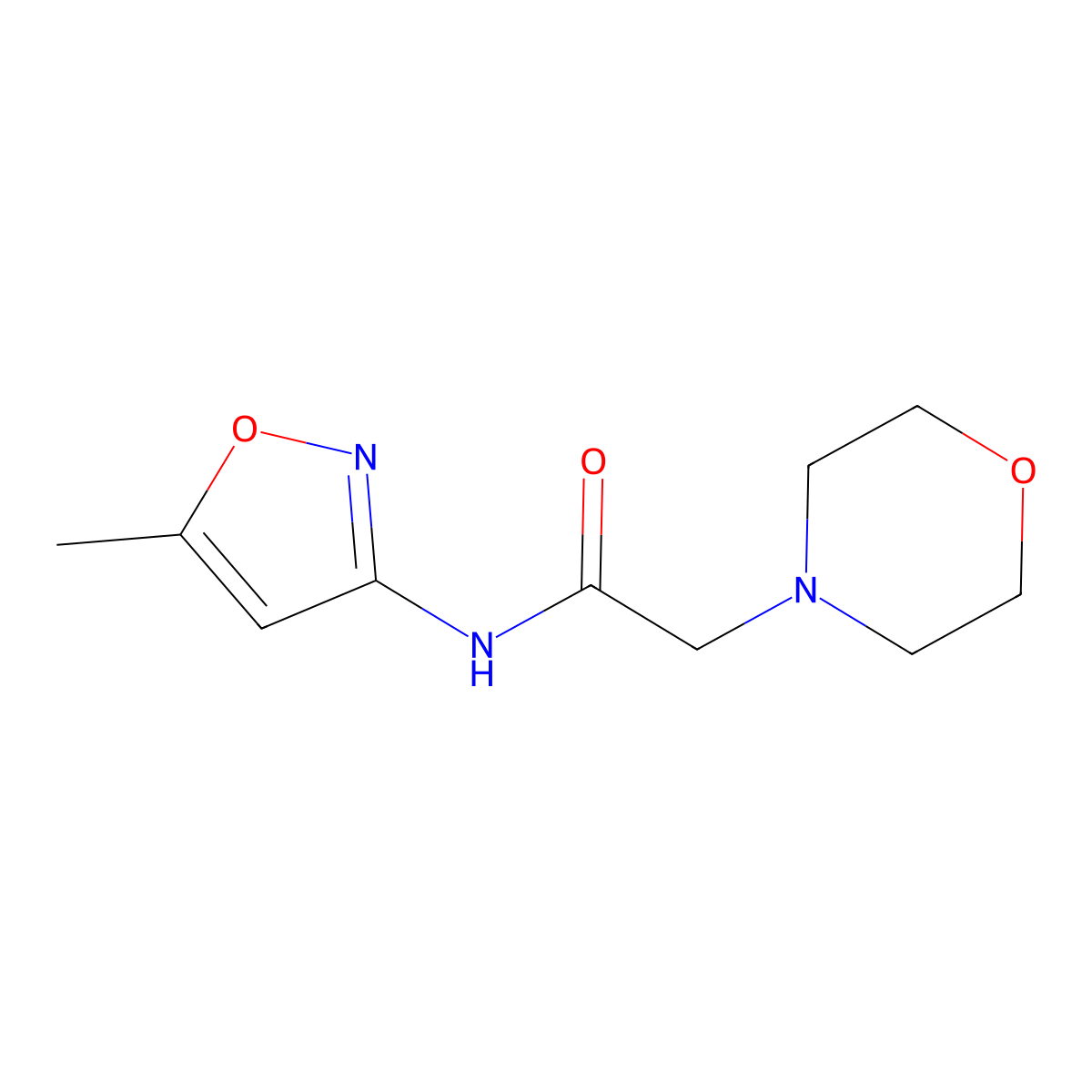 N-(5-methyl-1,2-oxazol-3-yl)-2-(morpholin-4-yl)acetamide molecular structure, CAS 297149-99-6