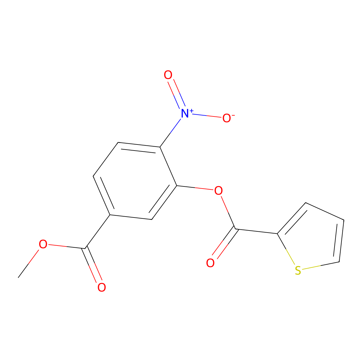 5-(Methoxycarbonyl)-2-nitrophenyl 2-thiophenecarboxylate molecular structure, CAS 297150-05-1