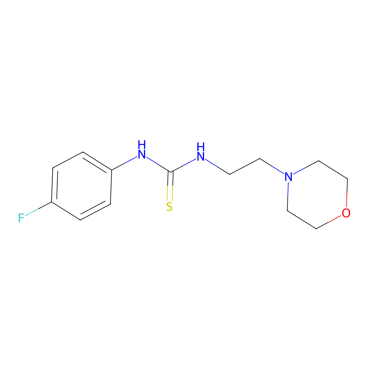 1-(4-Fluorophenyl)-3-(2-morpholin-4-ylethyl)thiourea molecular structure, CAS 297160-51-1
