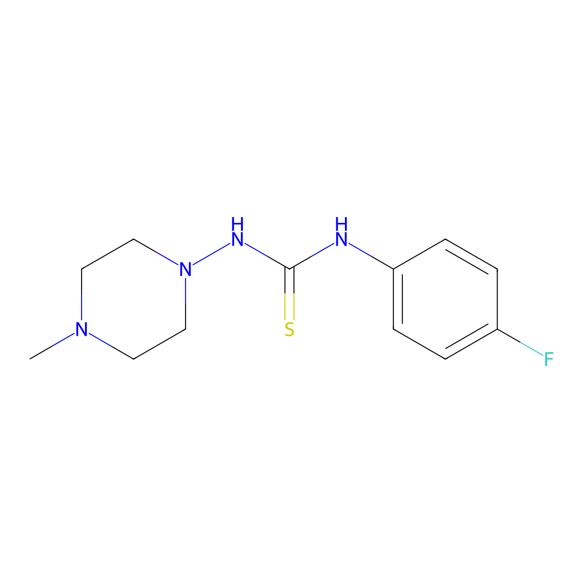 1-(4-Fluorophenyl)-3-(4-methylpiperazin-1-yl)thiourea molecular structure, CAS 297160-54-4