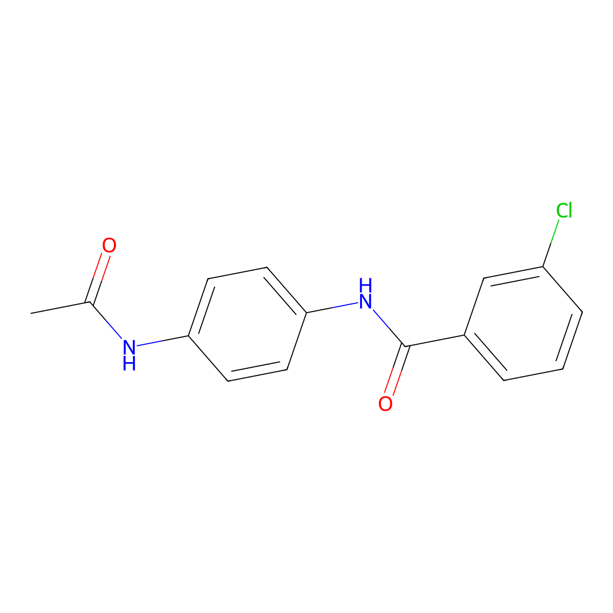 N-[4-(acetylamino)phenyl]-3-chlorobenzamide molecular structure, CAS 297162-02-8