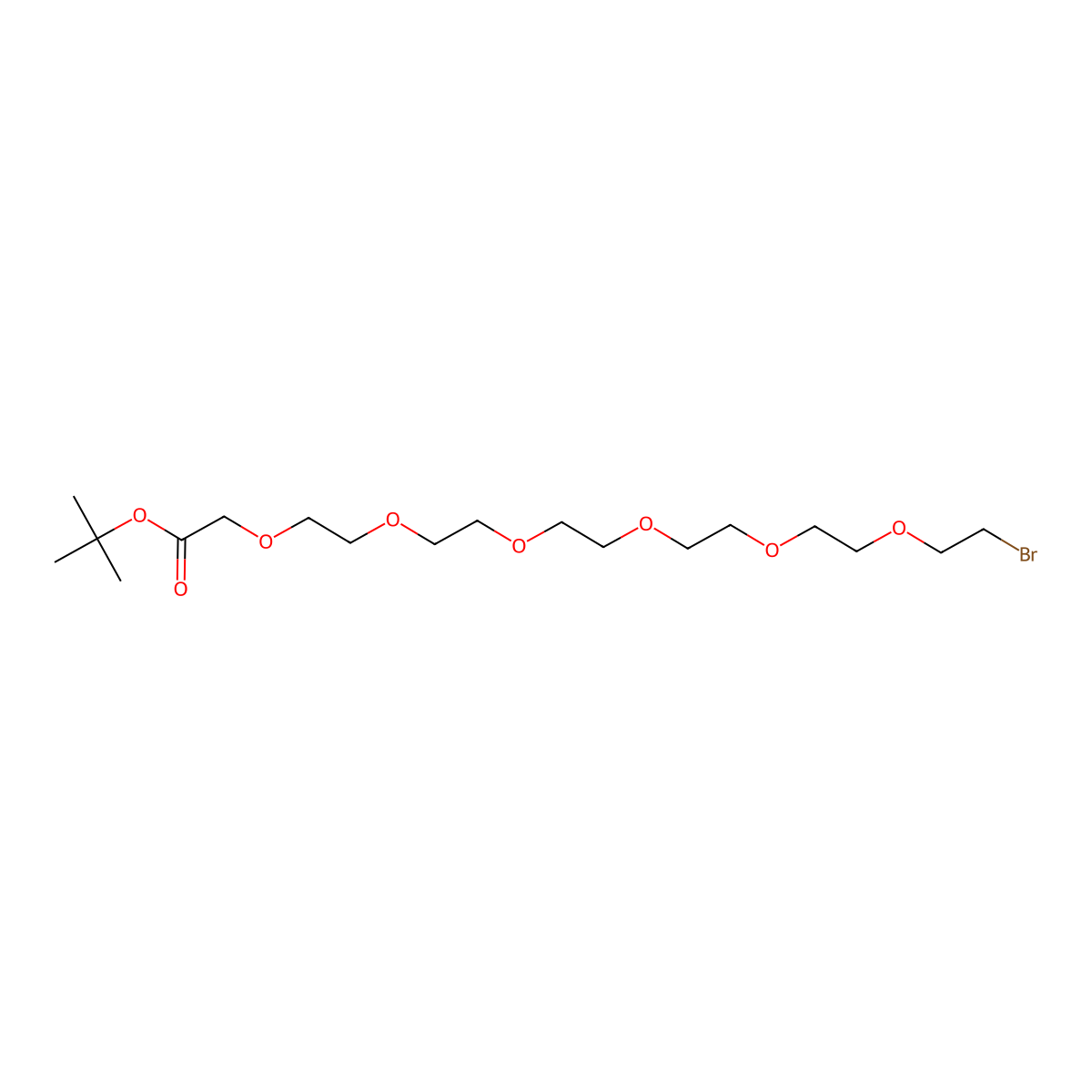 Br-PEG6-CH2COOtBu molecular structure, CAS 297162-48-2