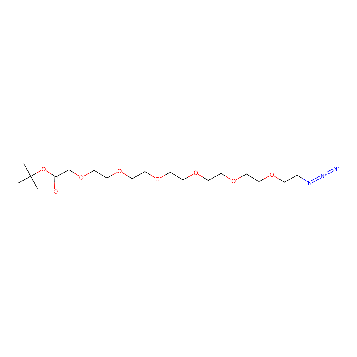 Azido-PEG6-C1-Boc molecular structure, CAS 297162-49-3