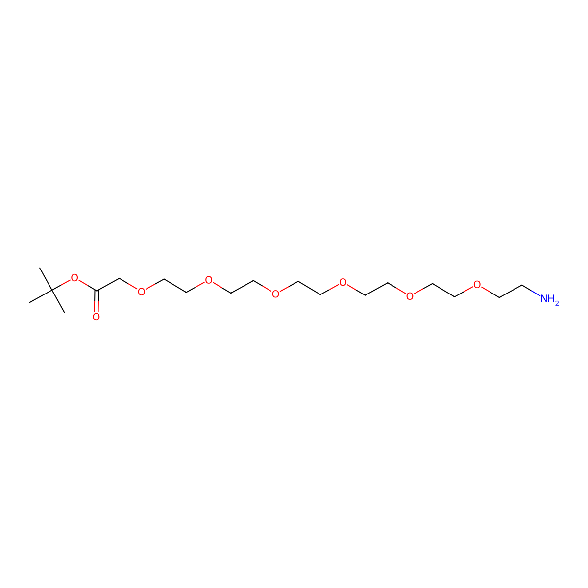 H2N-PEG6-CH2COOtBu molecular structure, CAS 297162-50-6