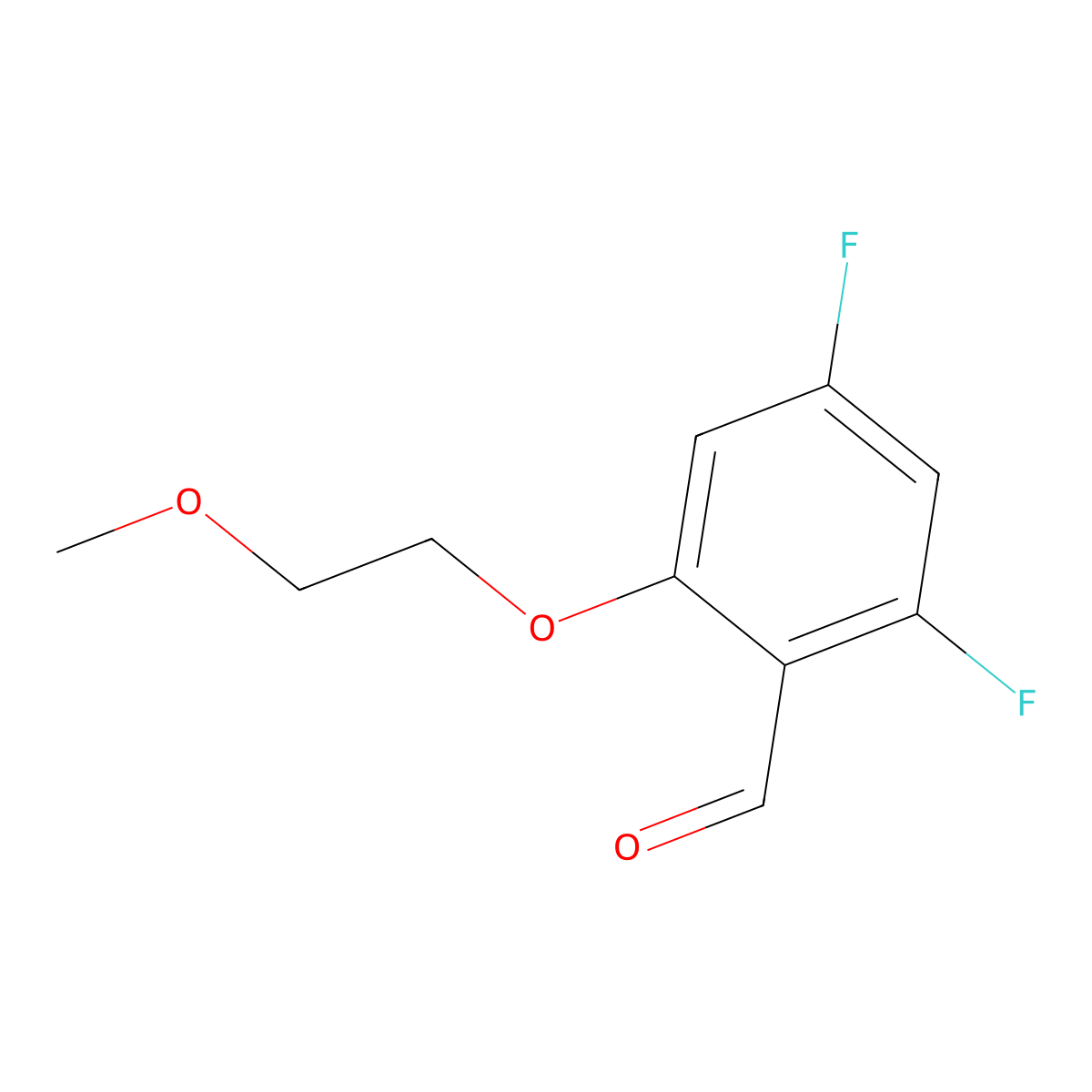 2,4-Difluoro-6-(2-methoxyethoxy)benzaldehyde molecular structure, CAS 2971746-48-0