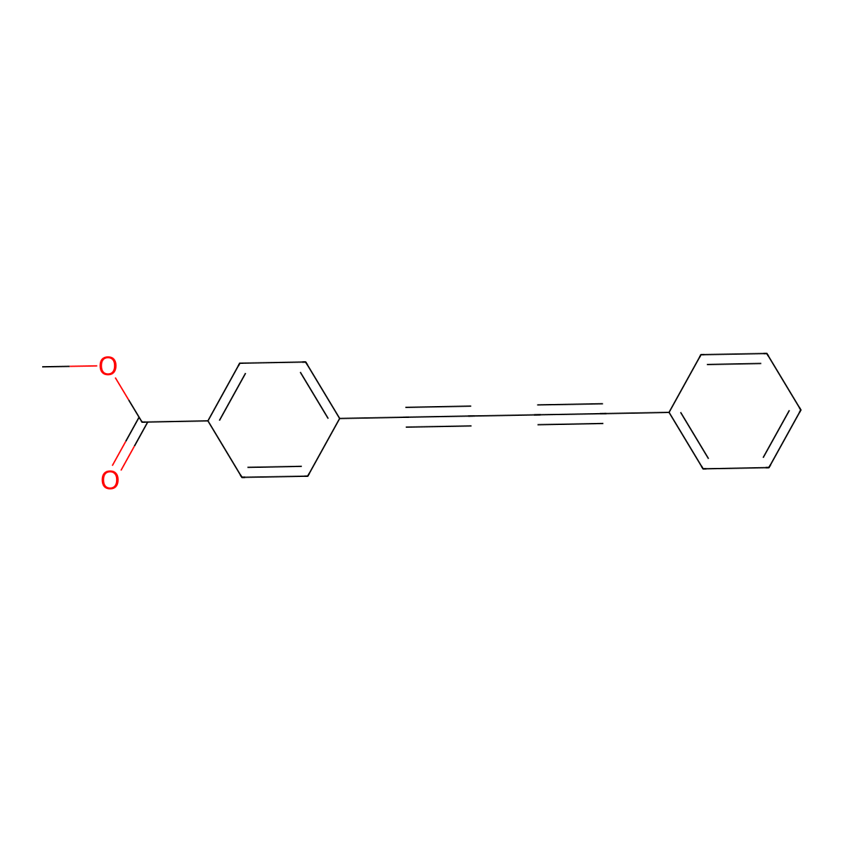 Methyl 4-(phenylbuta-1,3-diyn-1-yl)benzoate molecular structure, CAS 297178-34-8