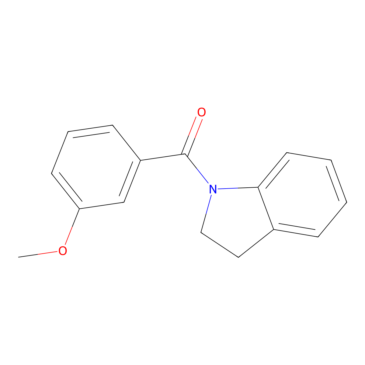 2,3-Dihydroindol-1-yl-(3-methoxyphenyl)methanone molecular structure, CAS 297178-79-1