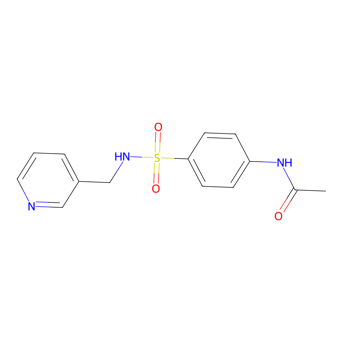 N-(4-{[(3-pyridinylmethyl)amino]sulfonyl}phenyl)acetamide molecular structure, CAS 297178-85-9