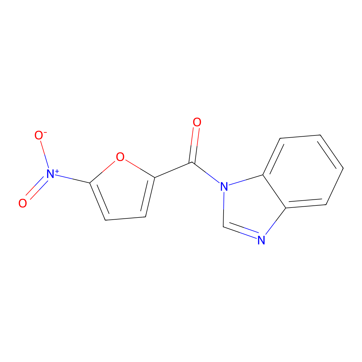 1H-benzimidazol-1-yl(5-nitrofuran-2-yl)methanone molecular structure, CAS 297178-87-1