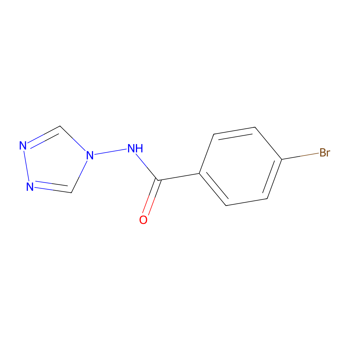 4-bromo-N-(4H-1,2,4-triazol-4-yl)benzamide molecular structure, CAS 297178-96-2