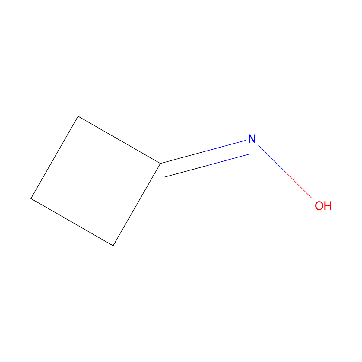 Cyclobutanone oxime molecular structure, CAS 2972-05-6
