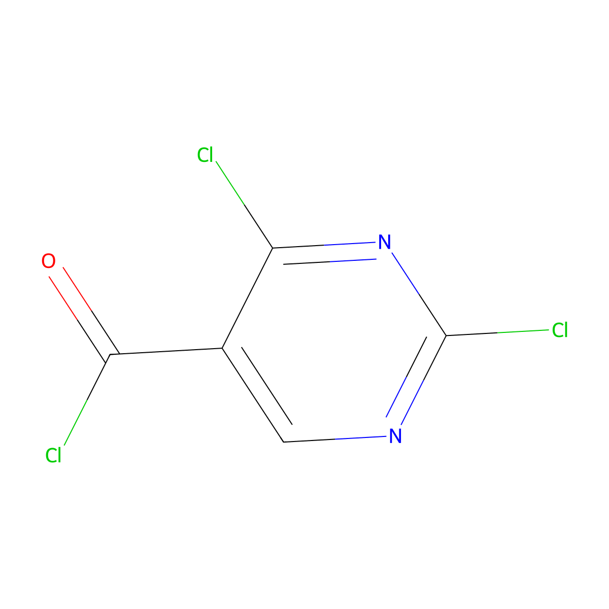 2,4-Dichloropyrimidine-5-carbonyl chloride molecular structure, CAS 2972-52-3