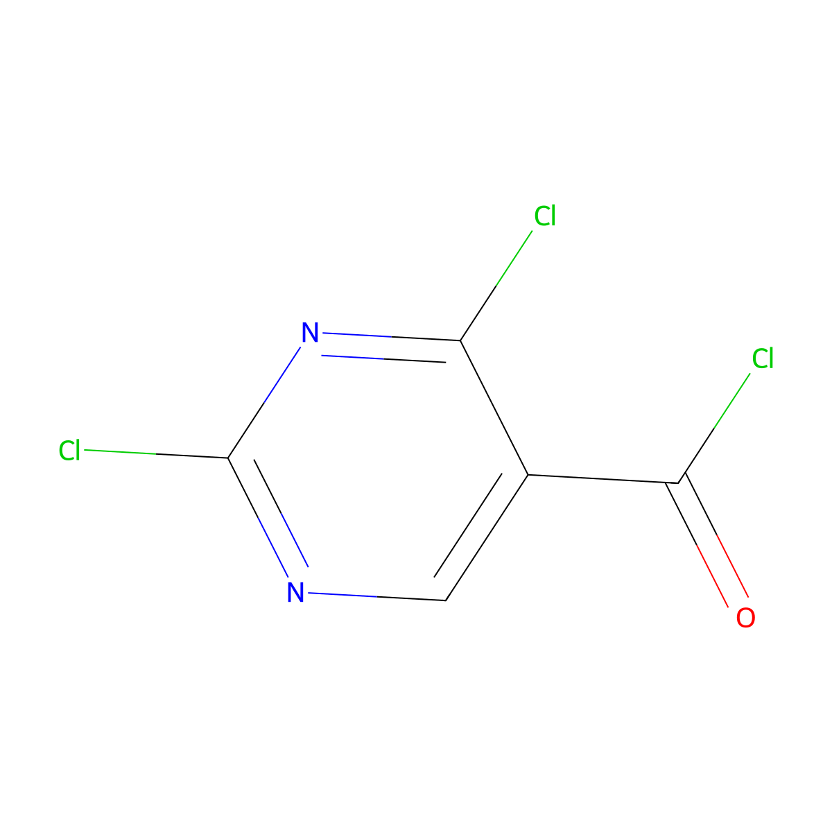 2,4-Dichloropyrimidine-5-carbonyl chloride molecular structure, CAS 2972-52-3