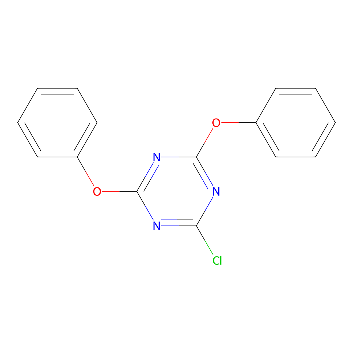 2-Chloro-4,6-diphenoxy-1,3,5-triazine molecular structure, CAS 2972-65-8