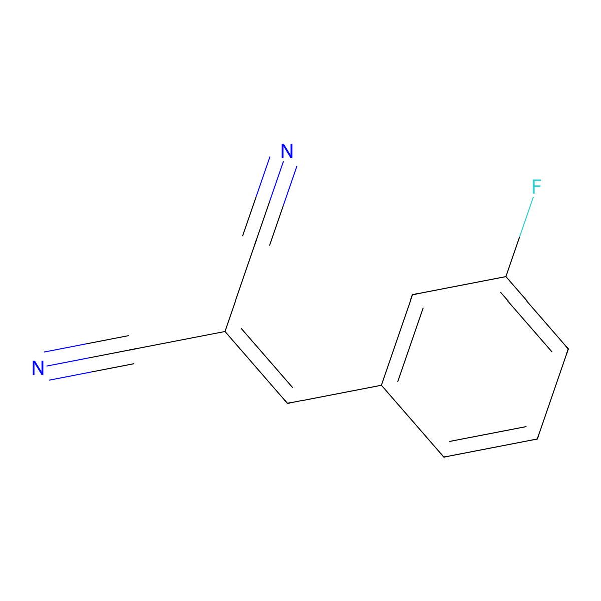 2-(3-Fluorobenzylidene)malononitrile molecular structure, CAS 2972-71-6