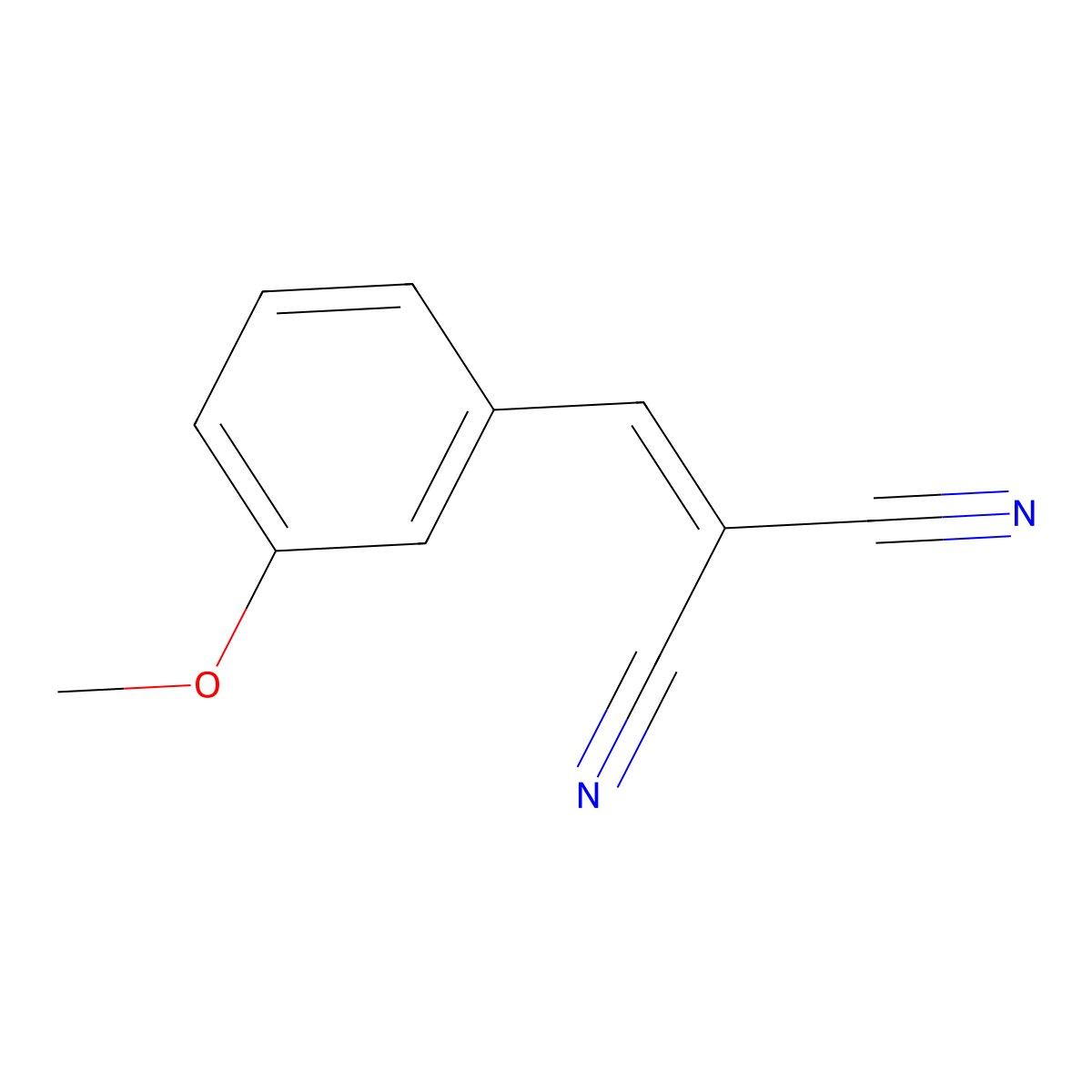 2-(3-Methoxybenzylidene)malononitrile molecular structure, CAS 2972-72-7