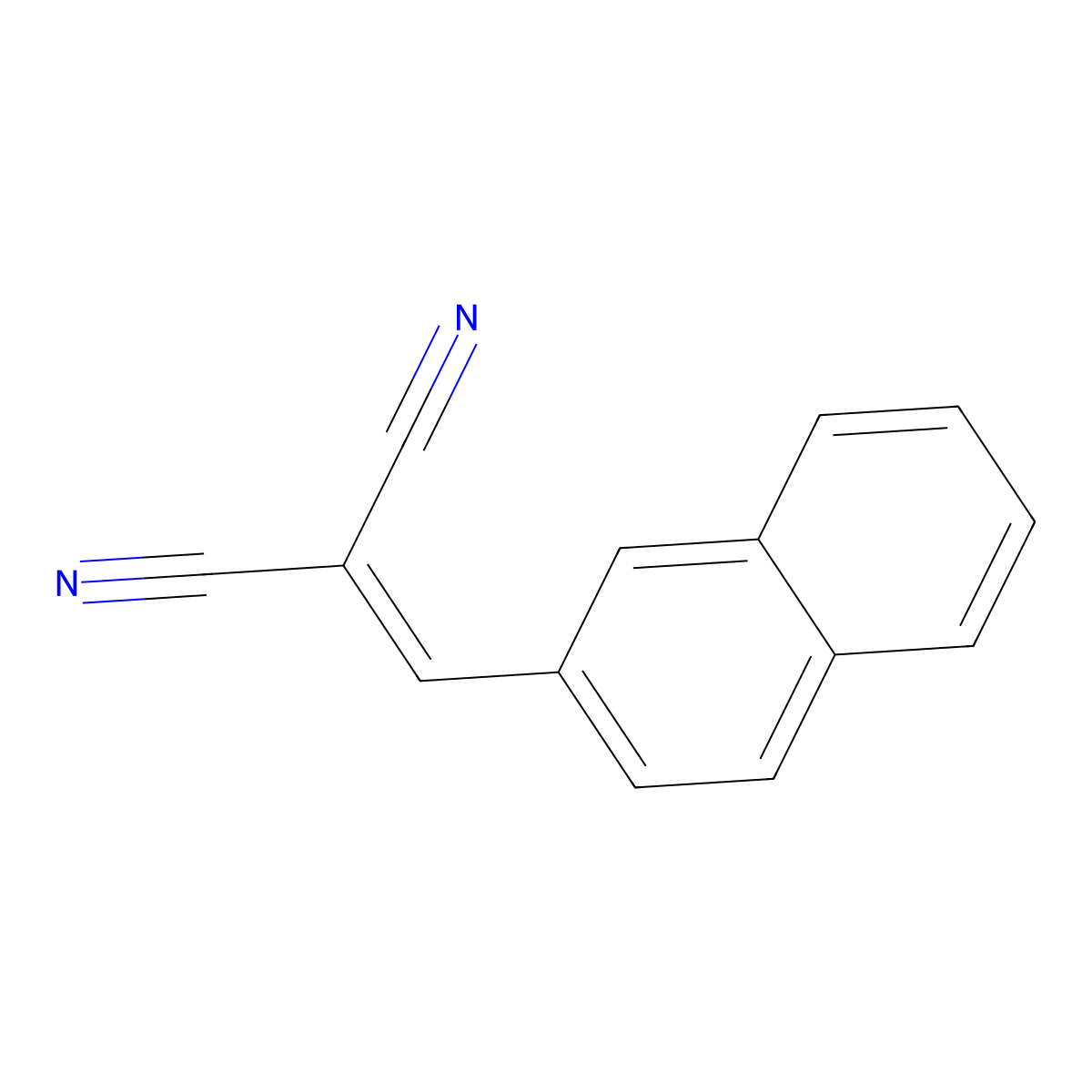 2-Naphthylmethylene-malononitrile molecular structure, CAS 2972-84-1