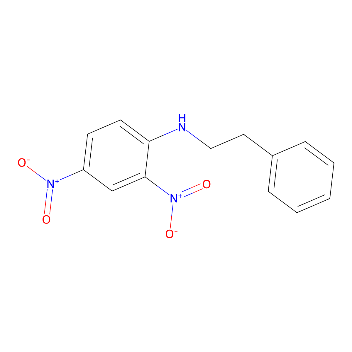 2,4-Dinitro-N-(2-phenylethyl)aniline molecular structure, CAS 29723-30-6