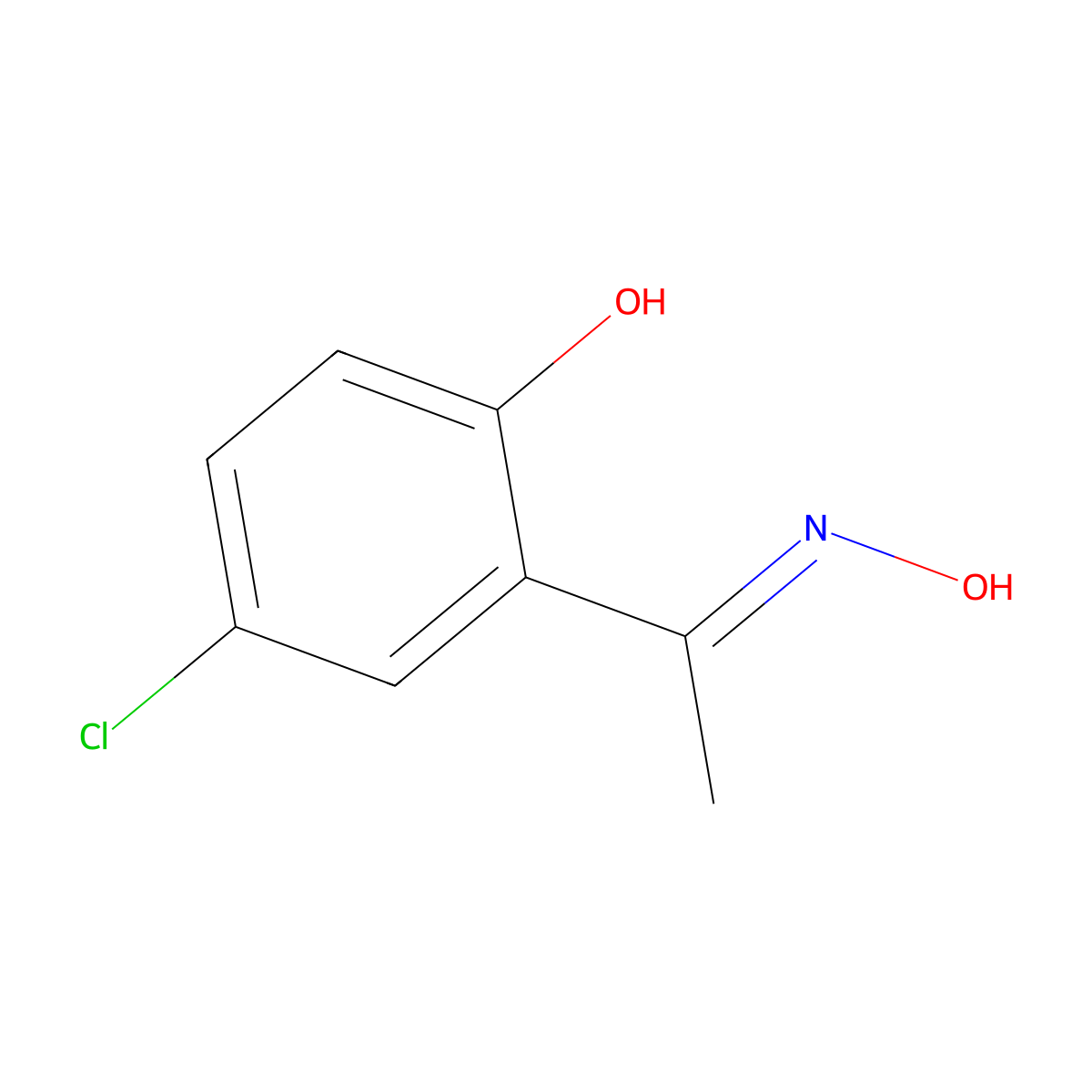 1-(5-Chloro-2-hydroxyphenyl)ethanone oxime molecular structure, CAS 29725-93-7