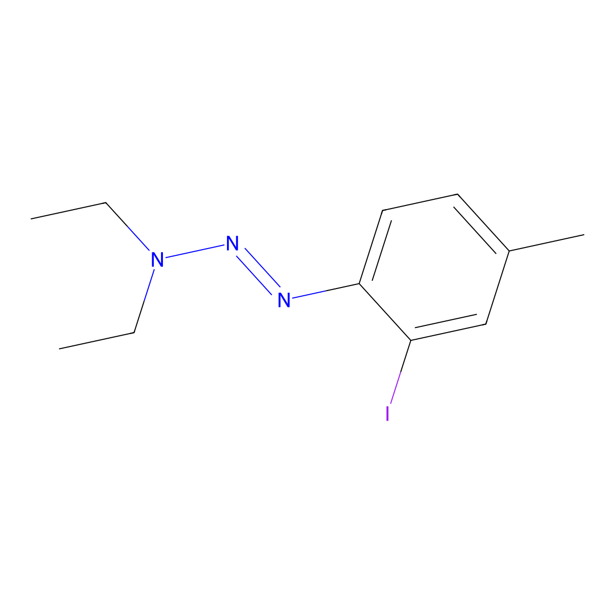 (1E)-3,3-diethyl-1-(2-iodo-4-methylphenyl)triaz-1-ene molecular structure, CAS 2972510-27-1