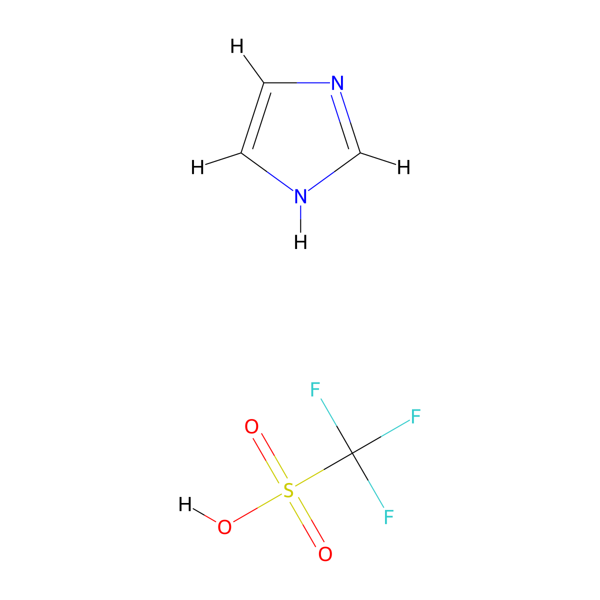 Imidazole trifluoromethanesulfonate molecular structure, CAS 29727-06-8